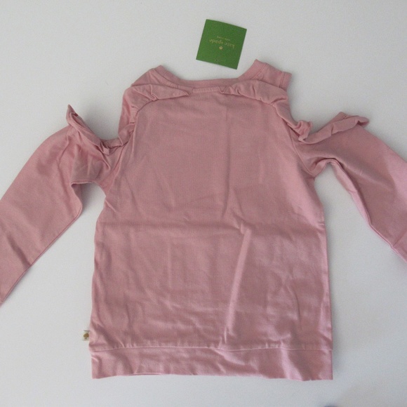 Kate Spade New York Long Sleeve Cold Shoulder "LOVE" Top Navy Striped Leggings - Picture 3 of 4